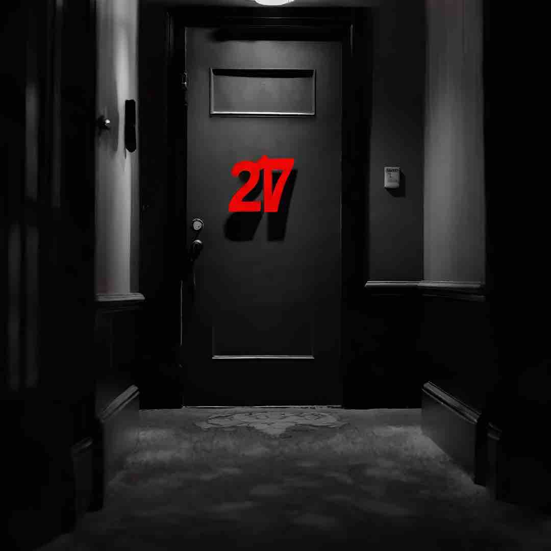 artistic rendition of a creepy door in the haunted stanley hotel