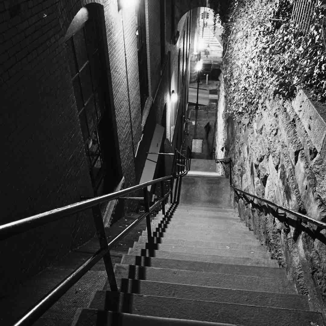 Image of the iconic Exorcist Steps in Georgetown, Washington DC.