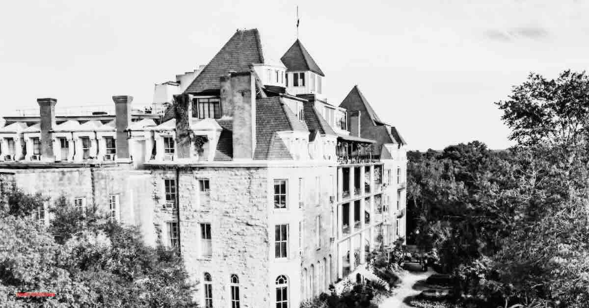 Eureka Springs, Arkansas, renowned for the Crescent Hotel haunting, with its grand architecture and eerie ambiance.