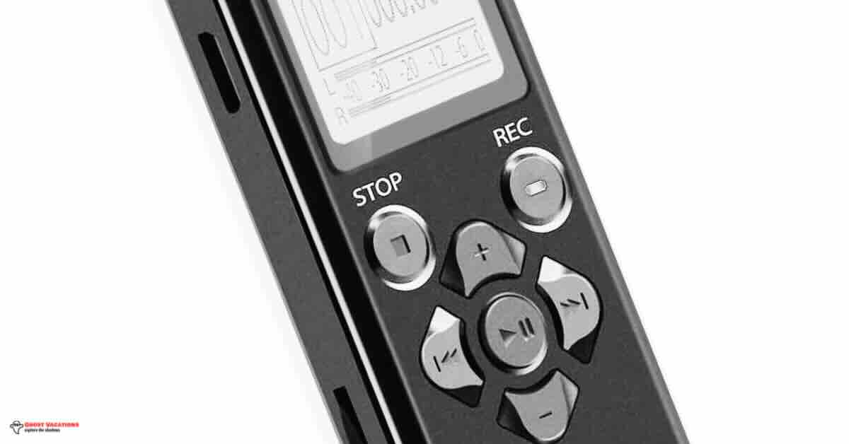 Image of the best selling Amazon digital voice recorder for ghost hunting with dual microphones.