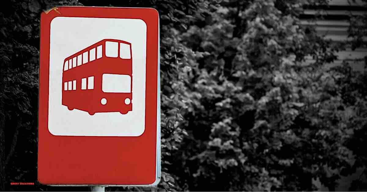 NYC Hop-on Hop-off Buses stop sign at a city street corner.